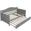 Lit de jour simple en bois avec lit gigogne, canapé-lit pour le salon de la chambre à coucher, gris-1043769679