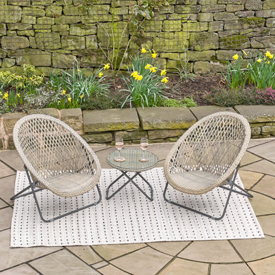 Gella Wicker 2 - Person Garden Lounge Set