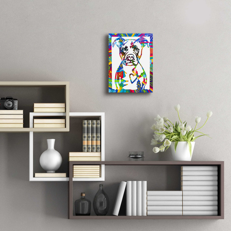 «Heart Pittie» par Dean Russo, H 16 po x l 12 po x P 0,13 po