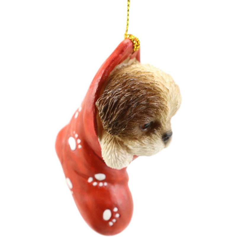 Ornement figurine suspendu pour chien tzu chiot