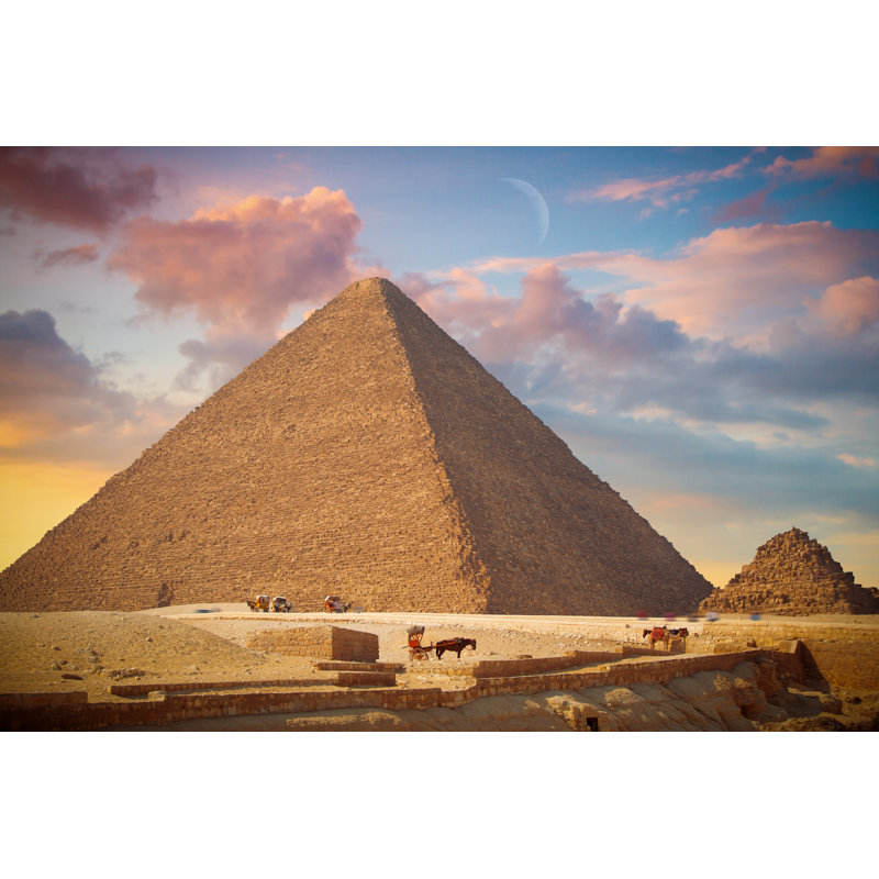 Pyramids Of Giza, In Egypt. - Wrapped Canvas Print, 30cm H x 46cm W x 3.8cm D