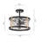 Logston 2 - Light 23.5" Steel Dimmable Glass Semi Flush