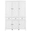 Grand garde-manger autoportant Farmhouse, grande armoire de rangement avec tablettes de porte-1657903698