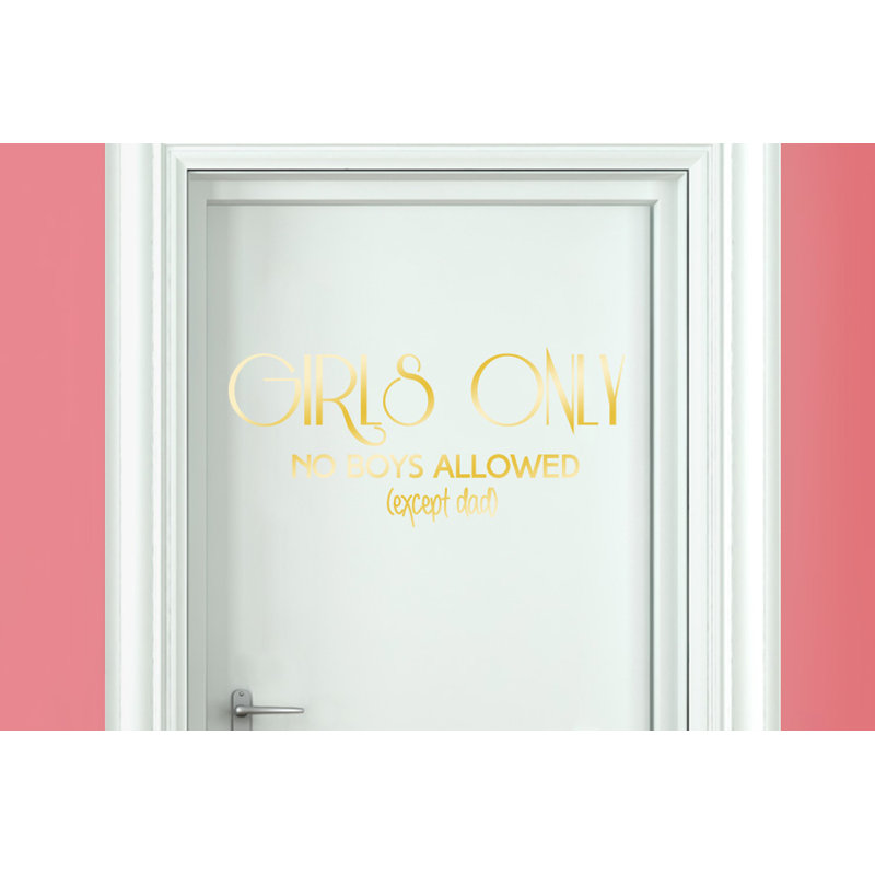 Non-Wall Damaging Wall Decal, Shiny Gold