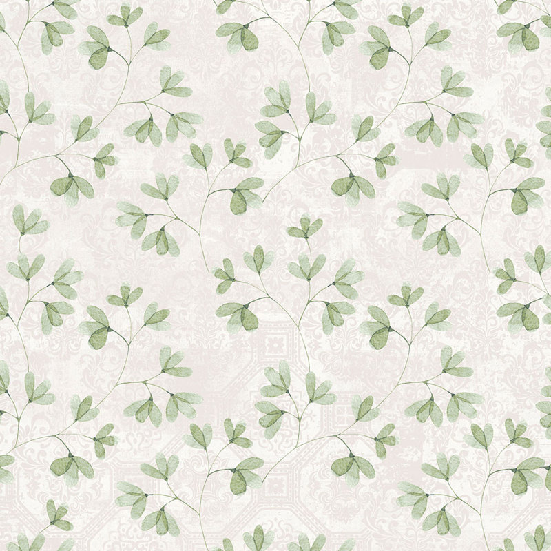Bloom 24X48  Decorative Floral Wall Tile, Green