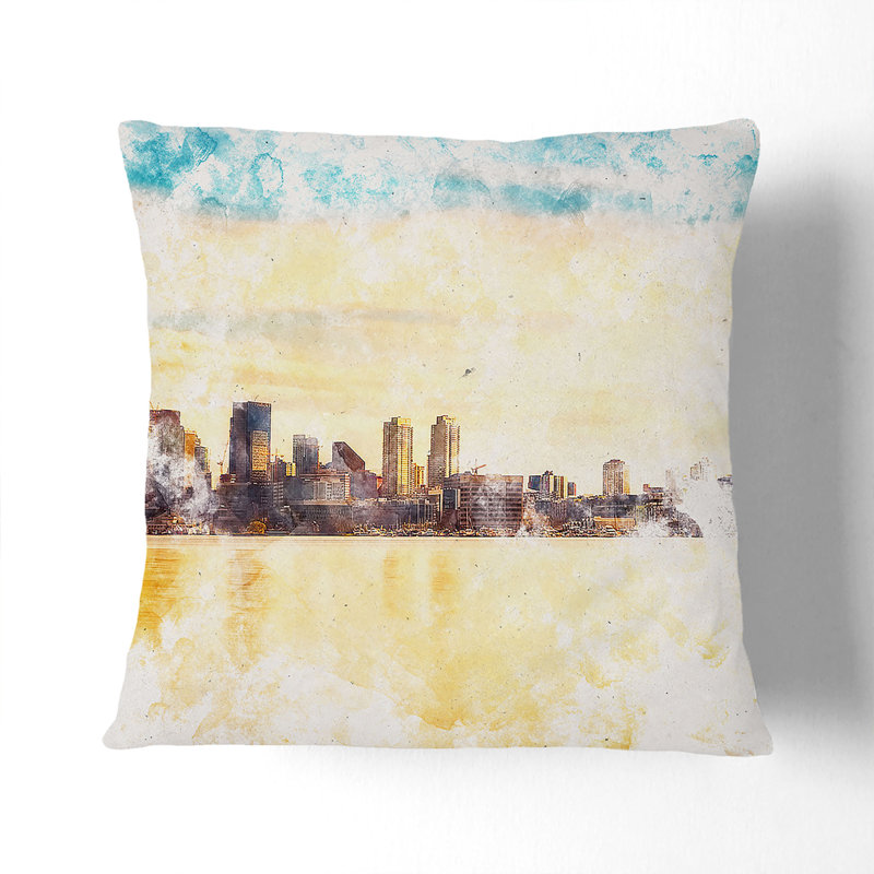 Square Cushion, 55cm H x 55cm W x 20cm D, White