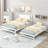 Full Size Platform Bed With Adjustable Trundle