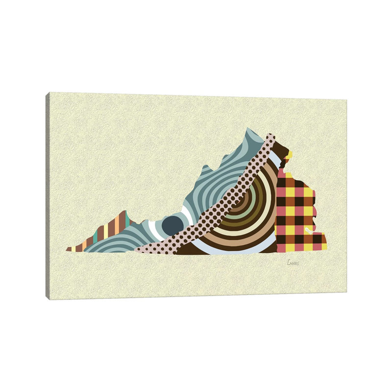 Virginia State - Print on Canvas, Wrapped Canvas, 30.48cm H x 45.72cm W x 1.91cm D