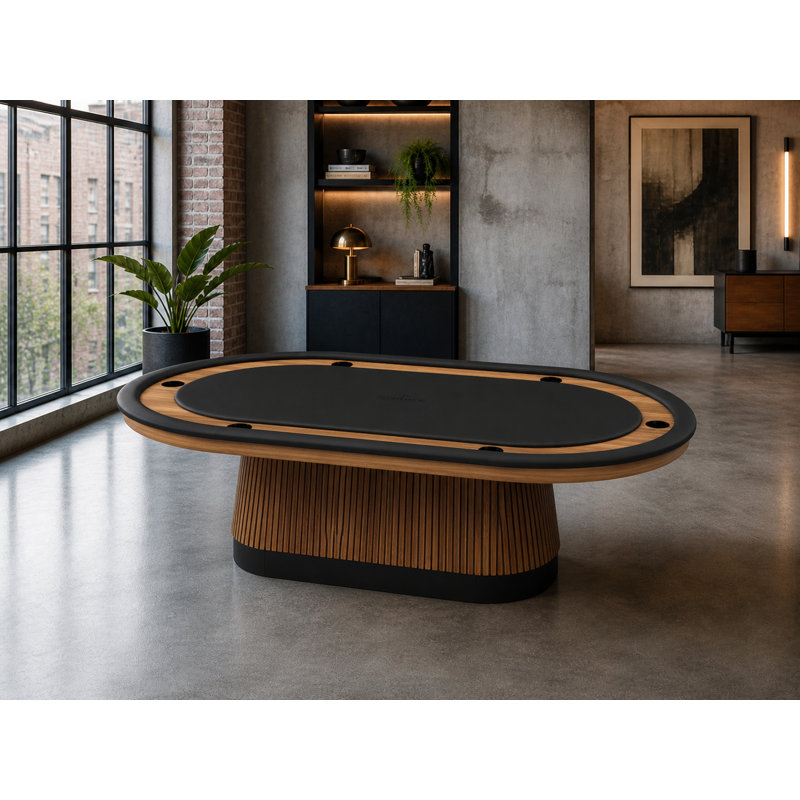 Table Texas Hold'em Prohibition Series 80 po par RAM Game Room, Noyer
