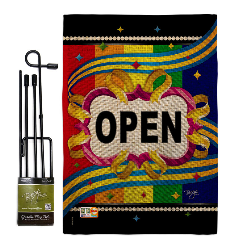 Double Sided 18.50'' H x 13'' W Polyester Flag Set