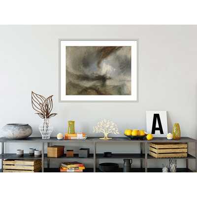«Snow Storm - Steam-Boat off a Harbour's Mouth» par Joseph Mallord William Turner, impression giclée encadrée