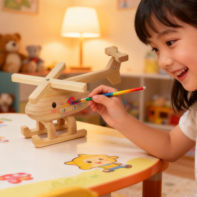Easy Playhouse: Ensemble de jouets de construction en bois 3 pièces