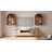 Wall Bathroom Cabinet with Glass Doors, Wood Medicine Cabinet with Adjustable Shelf, Arched Hanging Cabinet for Bathroom, Living room, Walnut-225821139