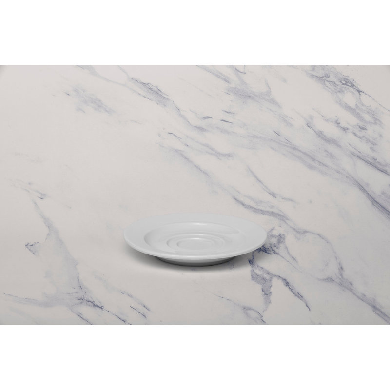 Soucoupe espresso en porcelaine de qualité supérieure PRime Ivory | Ivoire | 5,1 po | Va au micro-ondes et au lave-vaisselle