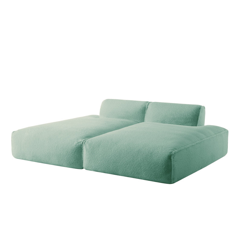 Upholstered Chaise Lounge, Green