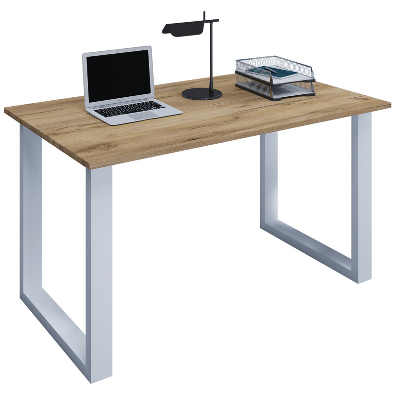 Raisha Writing Desk, Dark Brown/White, 76cm H x 80cm W x 50cm D