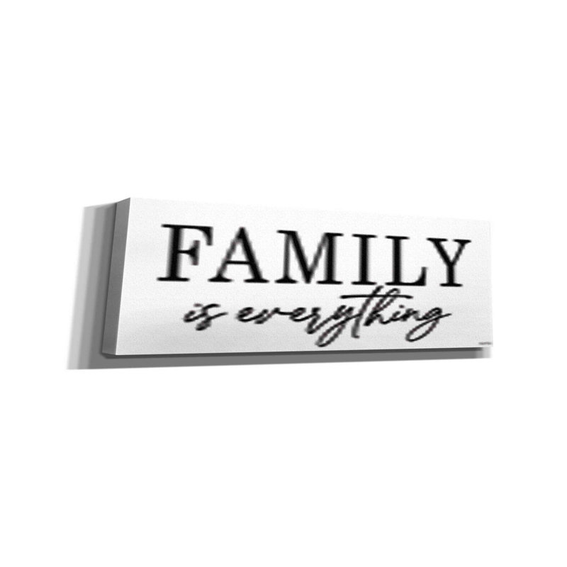 Reproduction sur toile tendue «Hariolf Family Is Everything» par Lettered & Lined, H 12 po x l 36 po x P 1,5 po