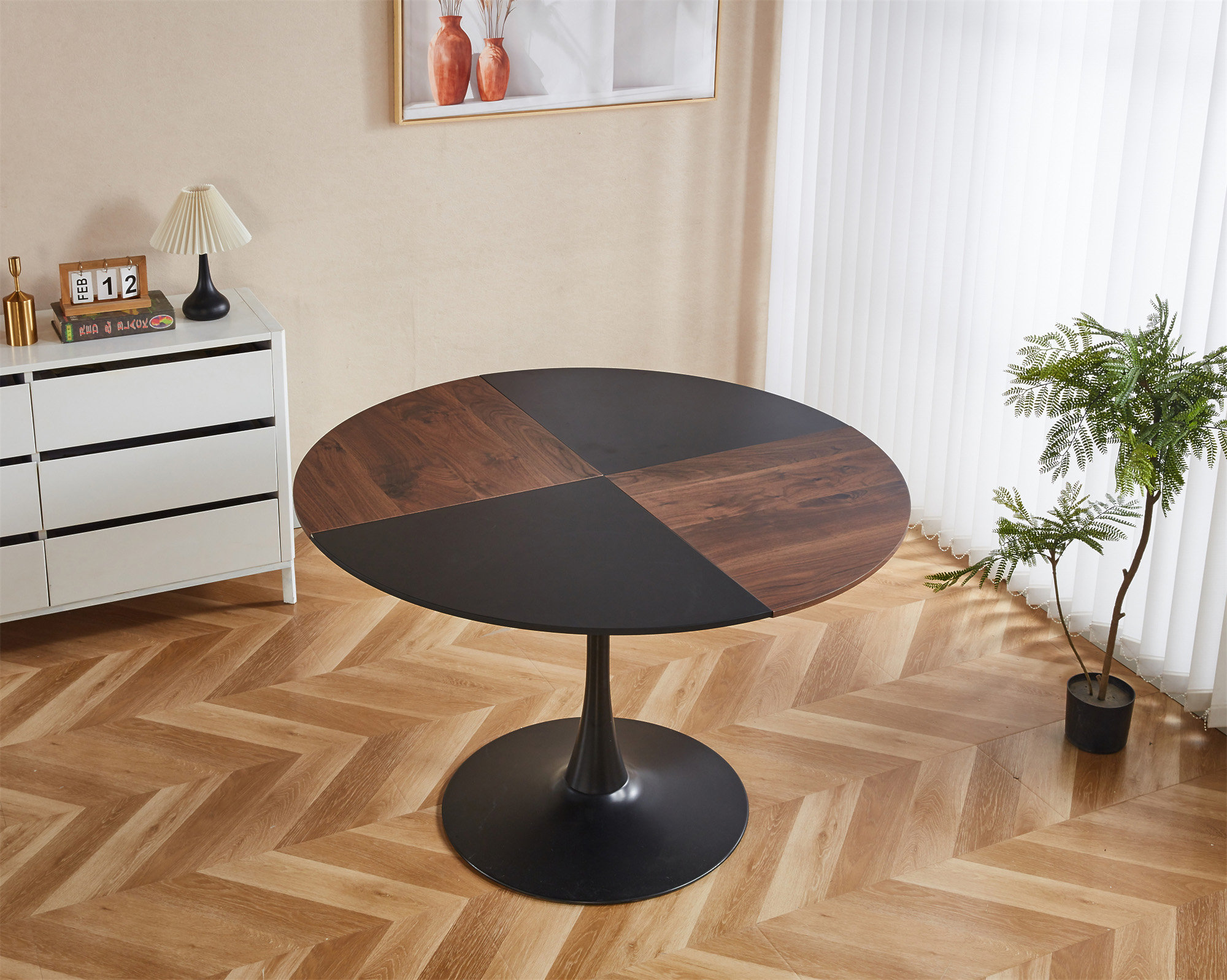 George Oliver Table à manger ronde 47,2 pouces - Wayfair Canada
