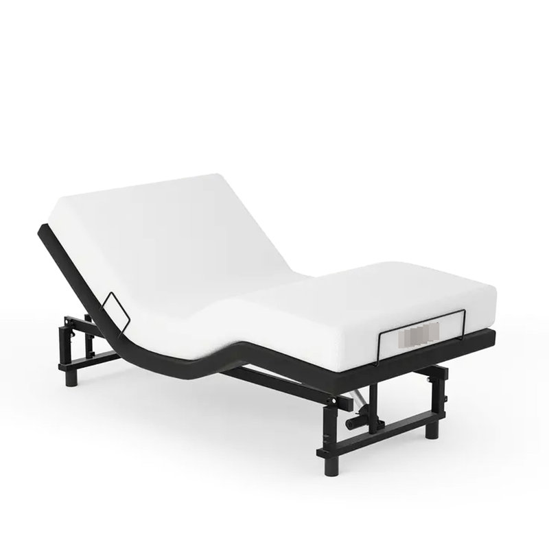 Cadre de grand lit avec fonction zéro gravité, tête et pied réglables, charge, deux moteurs, cadre électrique de la taille d'une chambre à coucher moderne, expérience à distance, convient aux personnes souffrant de maux de dos
