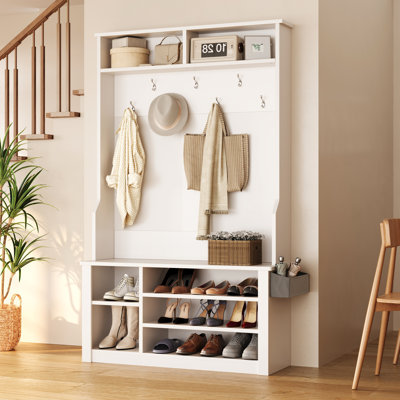 Portemanteau avec banc et rangement pour chaussures Beitske