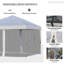 Pavillon de jardin portatif 10 'X 10'