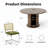 5-piece Round Pedestal Dining Set With Cane Back Cantilever Chairs-1695141945