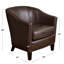 Fauteuil club en cuir reconstitué brun-869271704