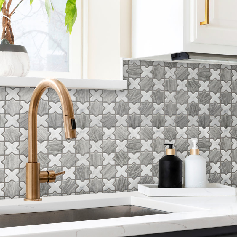 Llama 2" Star 11-7/8 In. X 11-7/8 In. Porcelain Mosaic Tile