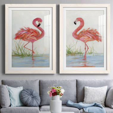 Cast Iron Pink Flamingo Tropical Beach Coastal Vibes Freestanding Weighted Base Paper Towel Holder Bay Isle Home