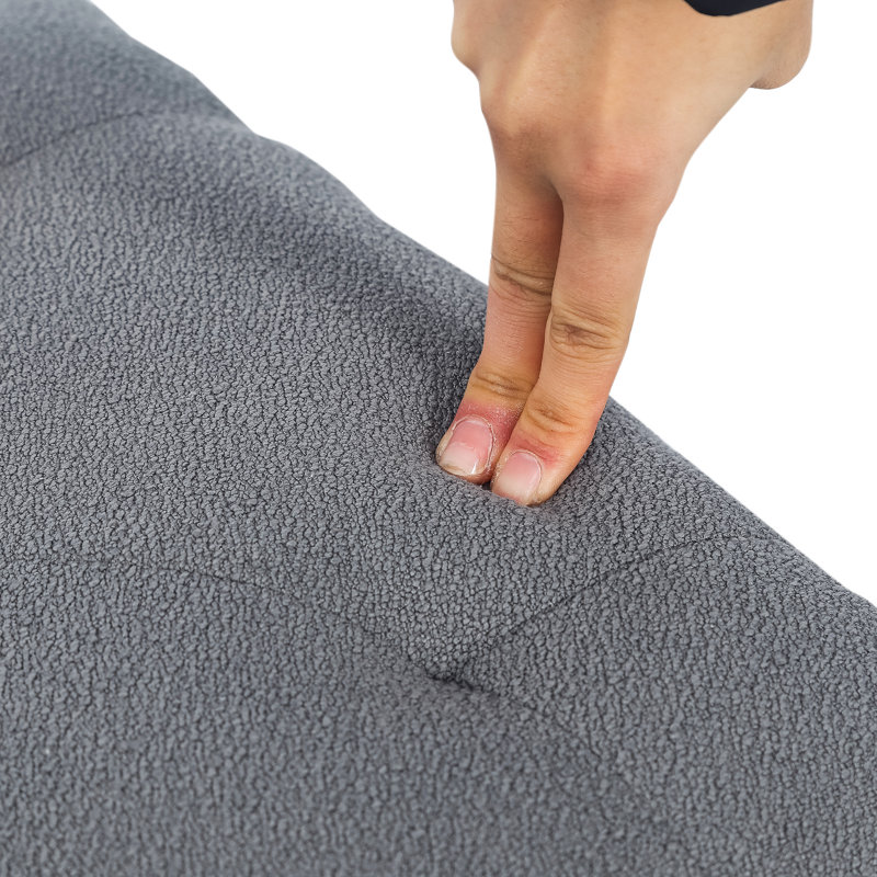 Chamisa Upholstered Ottoman, Gray 100% Linen