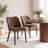 Upholstered Solid Wood Small Dining Chairs - Ergonomic Curve & Plush Padding for Multiple Spaces-1996899380