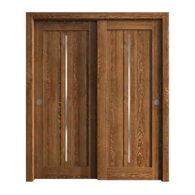 Sliding Closet Bypass Doors | Ego 5014 | Rails Hardware Set | Wood Solid Bedroom Wardrobe Doors