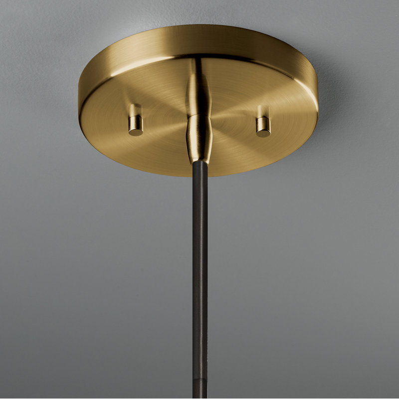 Leni 1 - Light Single Pendant, Hammered Iron, Antique Brass