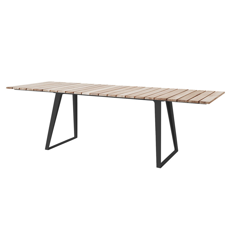 Copenhagen Rectangular Metal Extendable Outdoor Dining Table , 63'' in. W 33.1'' in. D