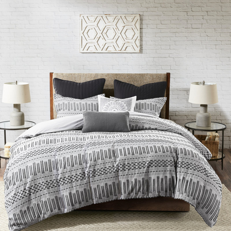 Ensemble couette et taies d'oreiller en coton King/King, décoration multicolore pour chambre à coucher