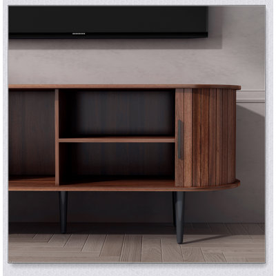 TV Stand, 47" Modern TV Console Table With Storage Compartment And Sliding Door, Gaming Entertainment Center With Cabinet For Living Room, Bedroom, Office