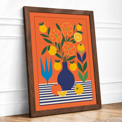 Citrus Arrangement Mid-Century - Framed Print