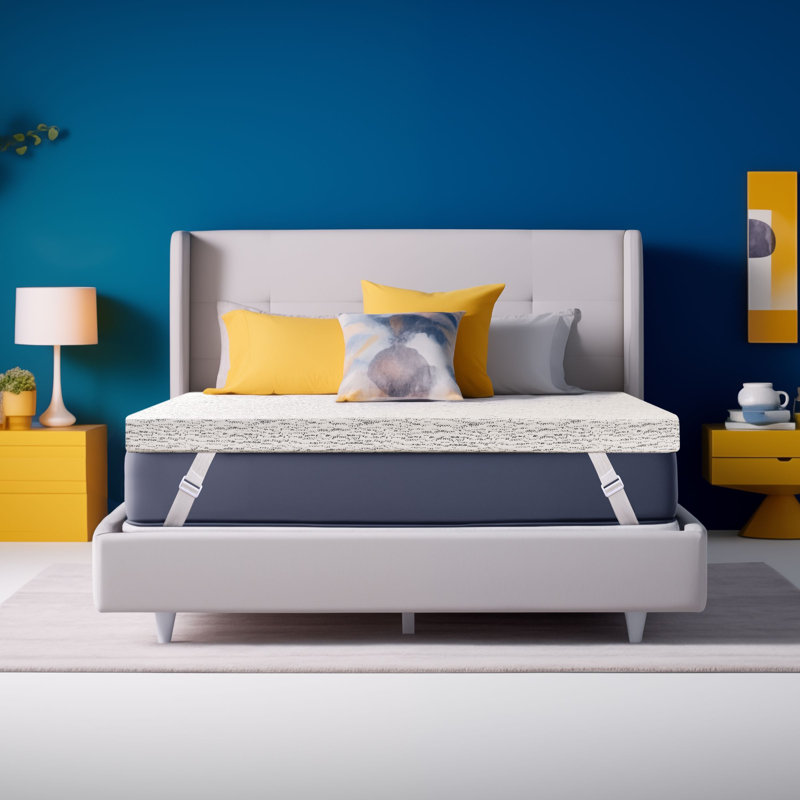 Cooling Gel Memory Foam Mattress Topper with Removable Cover, 2, Full