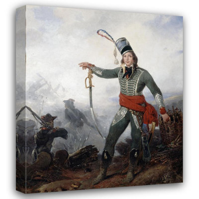 "Portrait of General François Marceau Des Graviers" by  Le Prince - Gallery Wrap Canvas Wall Art