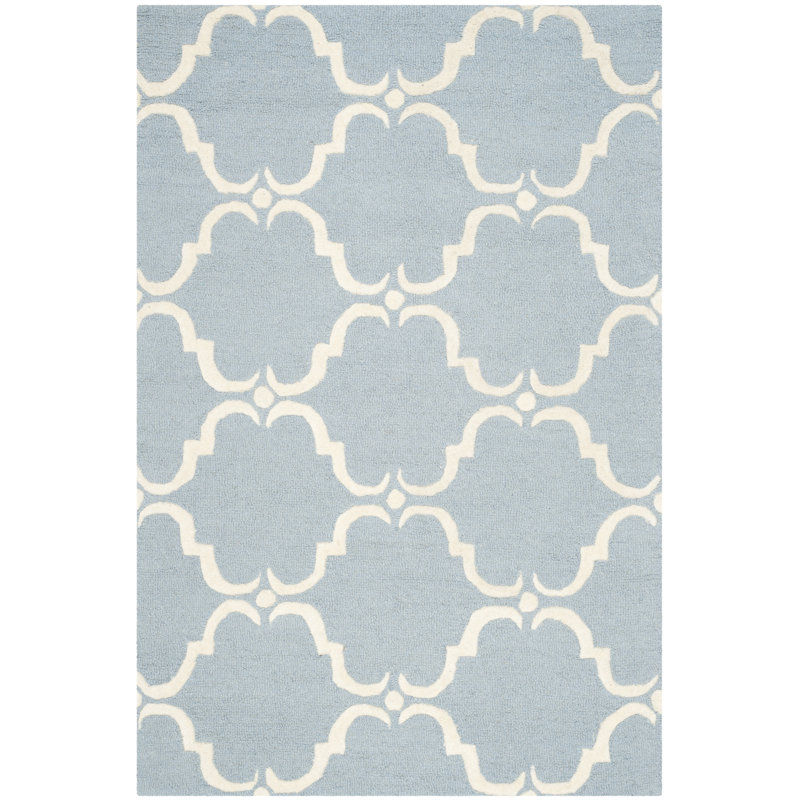 Jotvingis Hand Tufted Wool Geometric Rug, Rectangle 3' x 5'