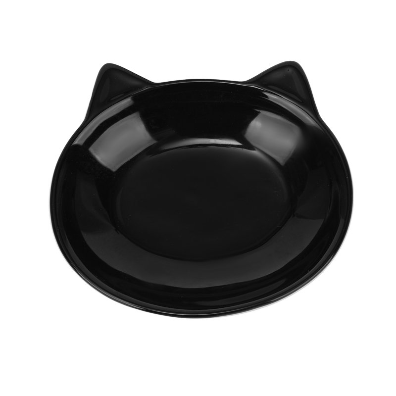 Assiette plate Milo Cat, ensemble de quatre, Noir, noir, noir, noir