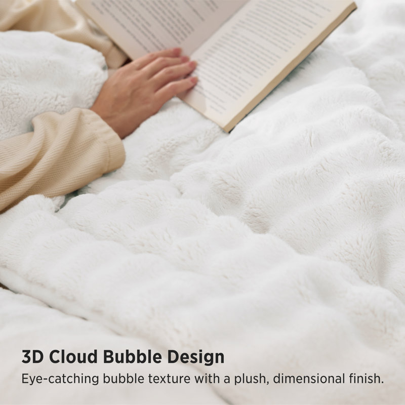 Bedsure Comforter Sets - 3-Piece, Twin, Off White