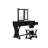 Modern Bedroom Vanity In Black With Stool, 3 - Drawer Table And Foldable Mirror, Pine Frame, Particle Board , 43"X19"X54" Size Contemporary W/ Drawers Wood, Veneer, 43X19x54 Inches-814792230