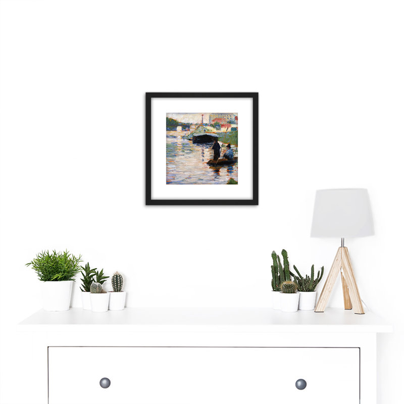 Seurat View Of The Seine by Georges Seurat - Single Picture Frame Painting