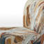 Fauteuil de chambre moderne rembourré en velours Brechta Vibrant Curve Design II-112841063