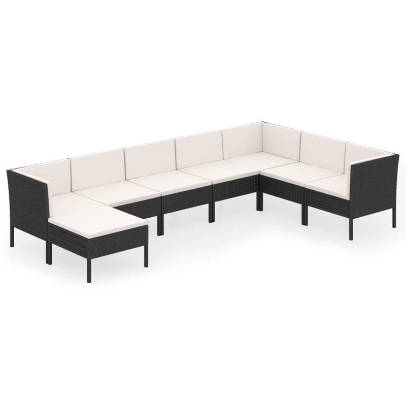Torika 23.6" Wide Square Patio Sectional Set with Cushions