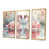 Toile avec cadre flottant or