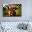 Art mural sur toile Epic Graffiti «Highland Cow Sun lunettes 2» par Rey Klimt-111160454