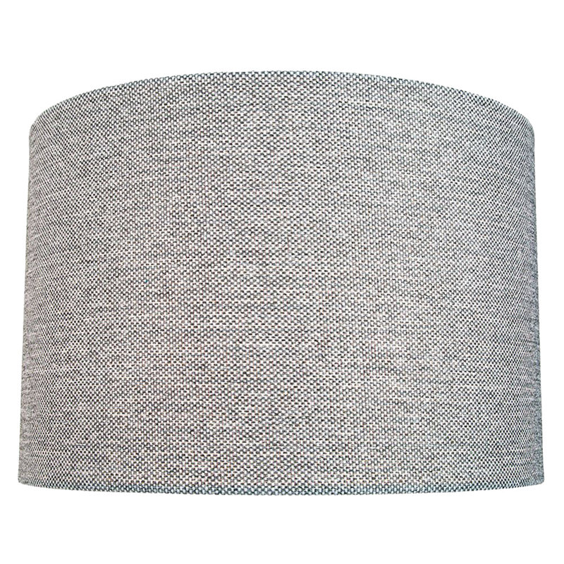 Ibiza Linen Drum Lamp Shade, 22cm H x 35cm W x 35cm D, Grey