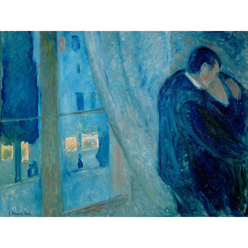 The Kiss by Edvard Munch - Wrapped Canvas Painting, 70cm H x 100cm W x 4cm D